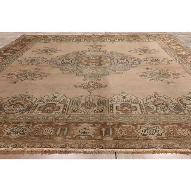 Vintage Persian Tabriz Rug - 09'06 x 12'06 For Sale - Image 9 of 10