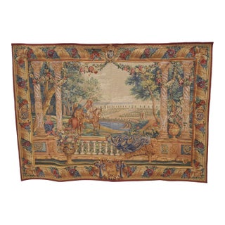 20th Century Tapisserie d'Halluin France Aubusson Style Tapestry For Sale