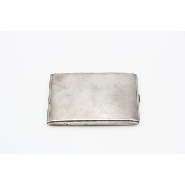 Rectangular Silver Cigarette Case For Sale - Image 4 of 4