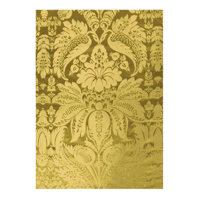 The House of Scalamandré Newport Damask Fabric, Vermeil For Sale