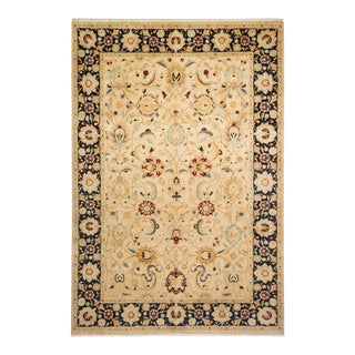 Mogul Collection Hand-Knotted Area Rug - Ivory Collection 6' 2" X 9' 0" For Sale