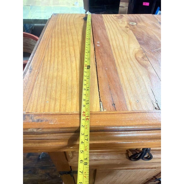 Vintage Southwestern Rustic Ponderosa Pine Nightstands– A Pair For Sale - Image 12 of 14