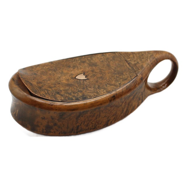 Circa 1800 Scottish Roman Lamp Form Maplewood Snuff Box For Sale