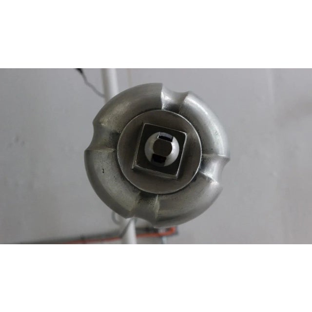 Silver 1940s French Small Pewter Finish Chandelier For Sale - Image 8 of 12