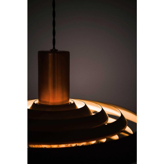 Metal Langelinie Pendant Lamp in Copper by Poul Henningsen, 1950s For Sale - Image 7 of 13