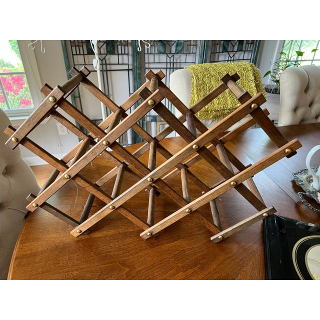 Mid-Century Modern 1970s Mid-Century Modern Wooden Wine Bottle Holder For Sale - Image 3 of 5