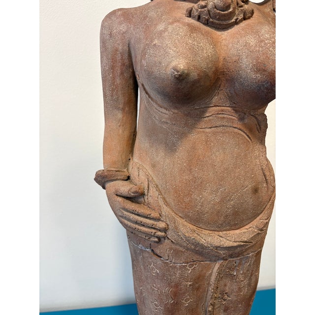2000 - 2009 Ancient Majapahit Terracotta Handmaiden, 1500s For Sale - Image 5 of 12