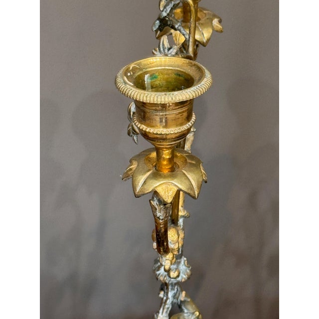 Pair of Regency Gilt Bronze Two-Light Candelabra With Chinoiserie Figures For Sale - Image 14 of 15