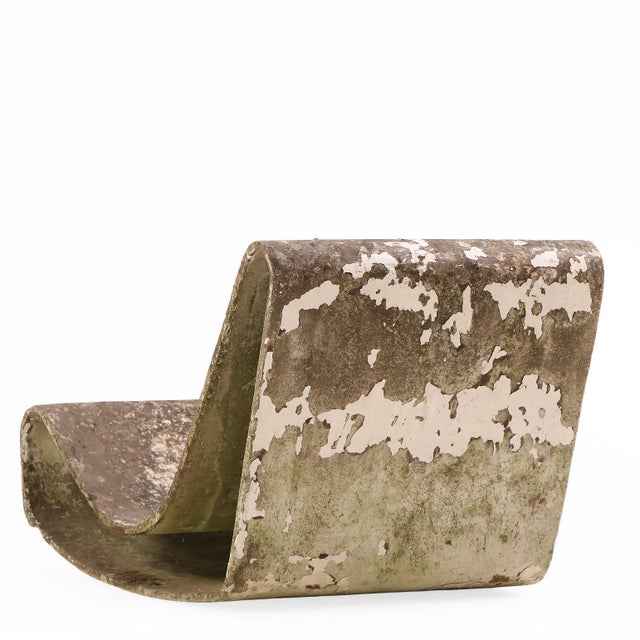 Rare French Cast Stone Loop Chair Designed Attributed to Willy Guhl, C. 1970 For Sale In Philadelphia - Image 6 of 7