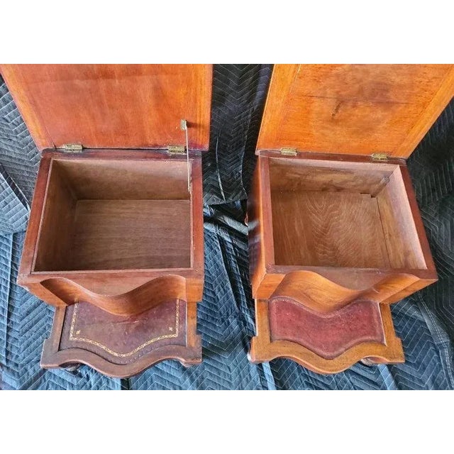 19th Century 19th Century English Mahogany Expandable Library Bed Steps - a Pair For Sale - Image 5 of 11