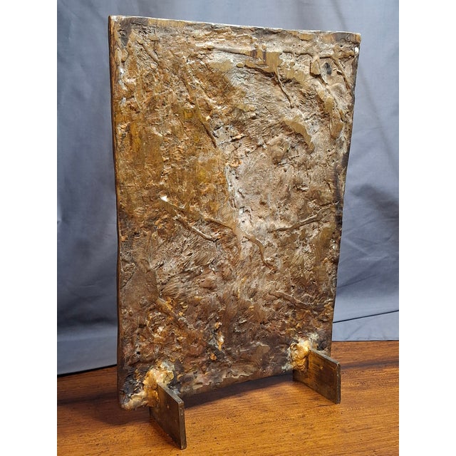 Bronze Mid Century Bronze Relief Plaque Sabbath Blessing Jacob Epstein 1921-2003 Judaica For Sale - Image 8 of 11