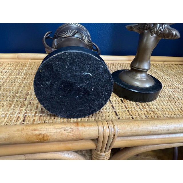 Vintage Brass Deer Urns With Antique Brass Finish, a Pair For Sale In Orlando - Image 6 of 8