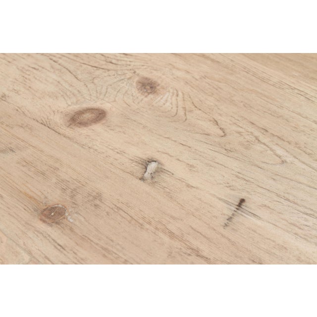 3" Thick Top Camargue Reclaimed Wood Pedestal Dining Table For Sale - Image 11 of 18