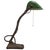 Green enamel, cast iron desk light / banker’s lamp 2,5 meter black cotton flex, plug and pull switch European Plug (up to...