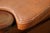 Wood Vintage 1970s Brown Leather Sofa With Sculptural Wood Frame, Attached Cushions & Postmodern Modernist Design For Sale - Image 7 of 18