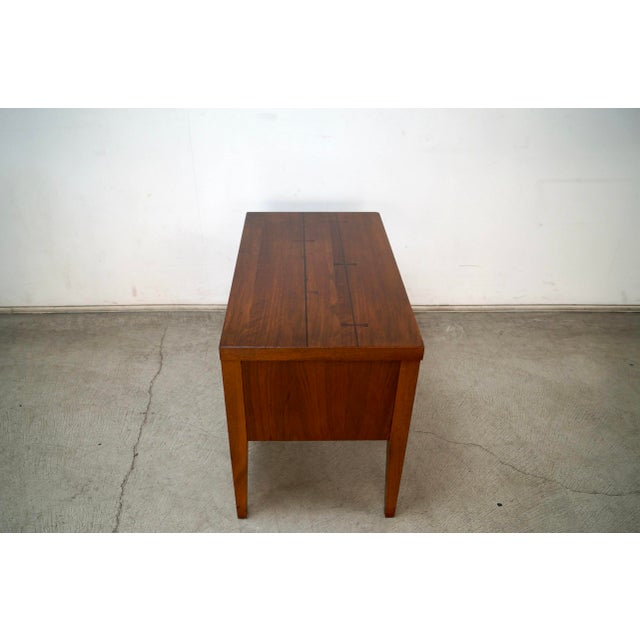 Wood 1960’s Mid-Century Modern Walnut & Rosewood Tuxedo Nightstand For Sale - Image 7 of 12