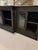 Wood Restoration Hardware 20th Century English Slider Glass Media Console For Sale - Image 7 of 8