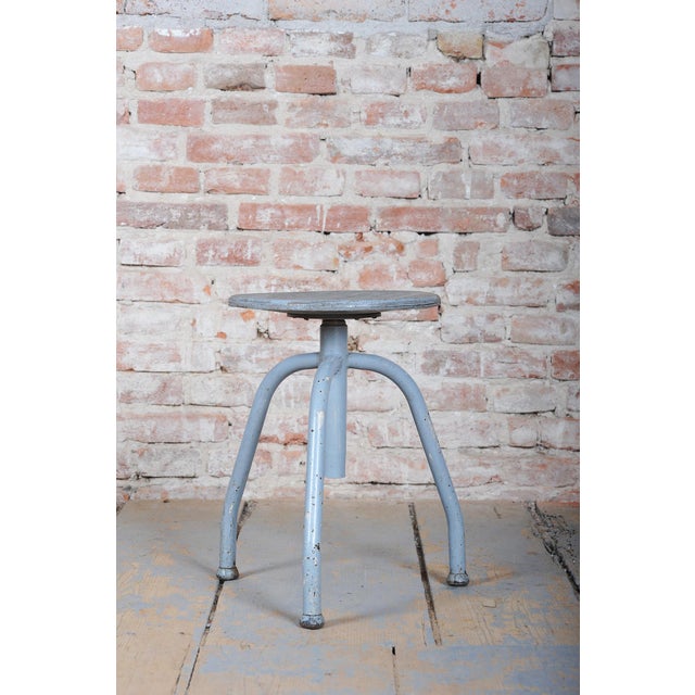 1940s Czech Bauhaus Piano Stool in Beech and Lacquered Steel, 1940s For Sale - Image 5 of 9