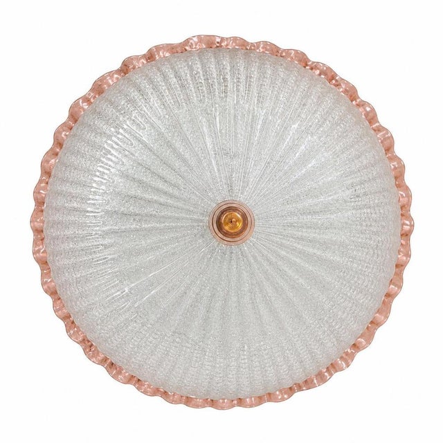 Murano Pink Ceiling Light, 1980s For Sale - Image 3 of 8