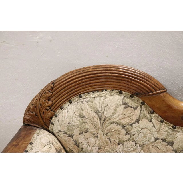 Wood 19th Century Carved Walnut Sofa For Sale - Image 7 of 12