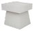 Modern Geometric White Wood Side Table For Sale