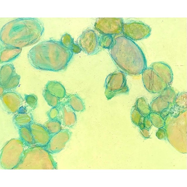 This monumental original oil painting on canvas is a vibrant celebration of biomorphic abstraction, offering a serene yet...