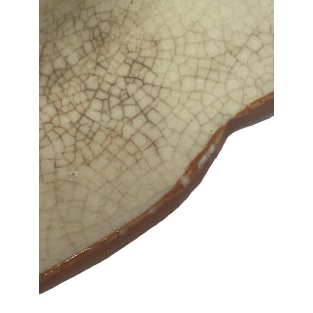 Ceramic Vintage Divided Ceramic Hand Painted Dish Plate Majolica Style K Maker’s Mark Japan 1940’s For Sale - Image 7 of 12