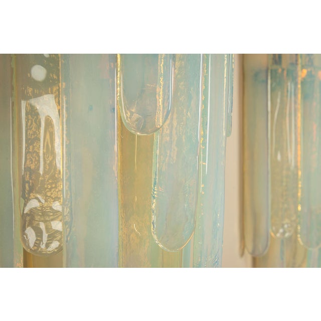 Large LP 242 Wall Lights in Opaline by Carlo Nason for Mazzega, 1970s, Set of 3 For Sale - Image 11 of 15