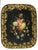 Napoleon III Painted Tray on Custom Art Deco Wrought Iron Stand For Sale - Image 9 of 9