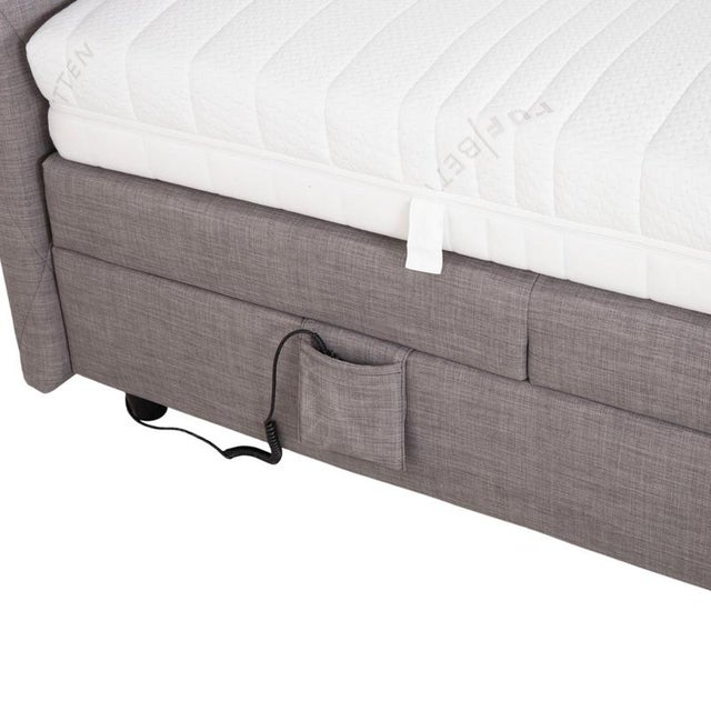 Textile Ruf Box Spring Bed in Grey Fabric For Sale - Image 7 of 17