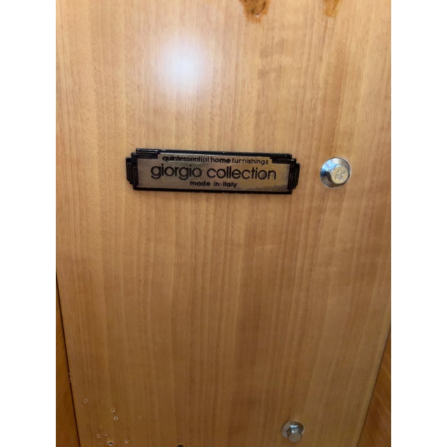 Giorgio Collection Satinwood & Leather Poster Bed For Sale - Image 12 of 12