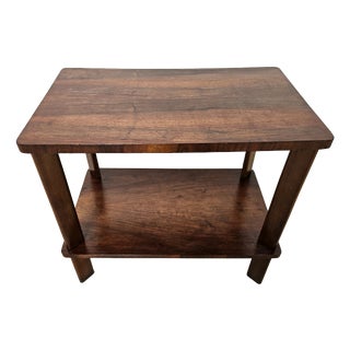 Art Deco Style Walnut Coffee Table, 1950s For Sale