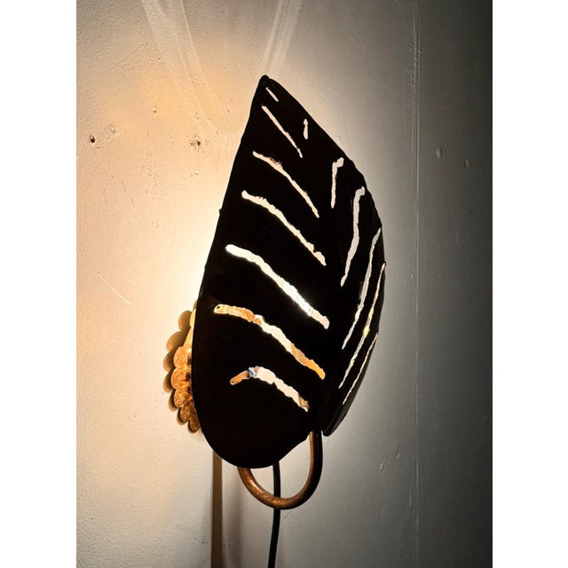 1980s Monstera Leaf Lamp in the style of Maison Jansen, France, 1980s For Sale - Image 5 of 14