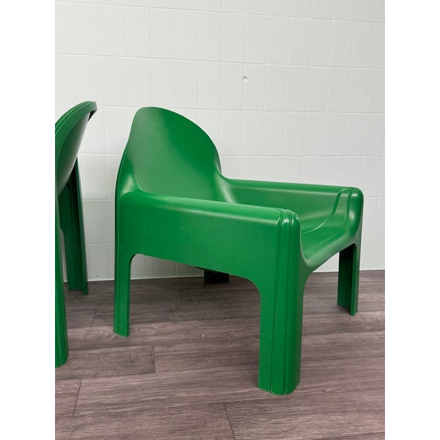 Green Model 4794 Armchairs by Gae Aulenti for Kartell, 1970s, Set of 2 For Sale - Image 8 of 18