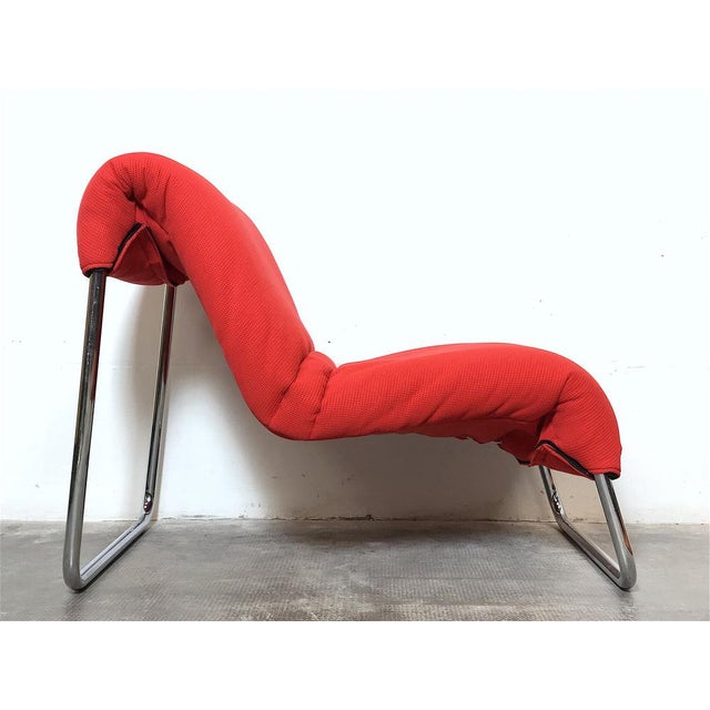 Red Lounge Chair by Jonathan De Pas & Paolo Lomazzi for Driade, Italy, 1969 For Sale - Image 8 of 15