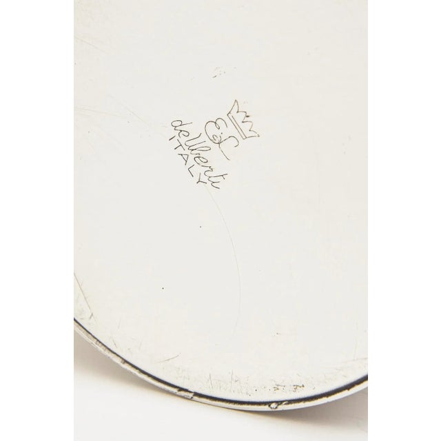 Vintage Italian Signed Silver Plate Modernist Martini Pitcher With Long Spoon, 1970's For Sale - Image 10 of 10
