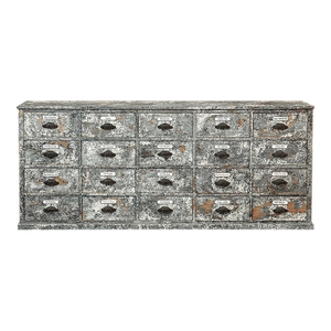 Antique Apothecary Cabinet ~ Credenza in Distressed Painted Pine