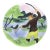 Vintage Hand Painted Ceramic Wall Hanging Fishing Plate Folk Art For Sale
