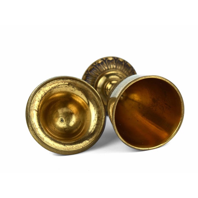 Late 20th Century Small Ornate Bronze Urn With Leaf Finial For Sale - Image 4 of 6