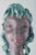 Gino Manca Ceramic bust, mid-20th century. Decorative Italian ceramic bust of a woman’s head with turquoise and black hair...