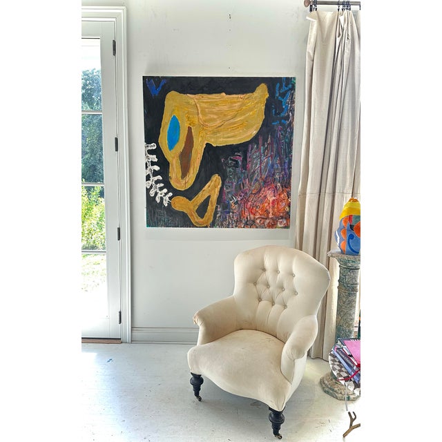 Abstract Dramatic Modern Abstract Painting by Roderick Coles For Sale - Image 3 of 12