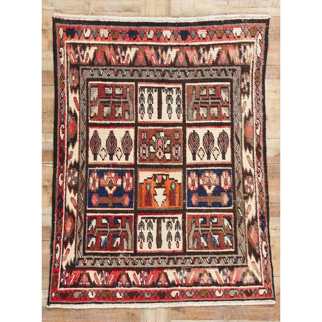 Vintage Persian Lori Checkerboard Rug - 04'10 X 06'03 For Sale - Image 9 of 9