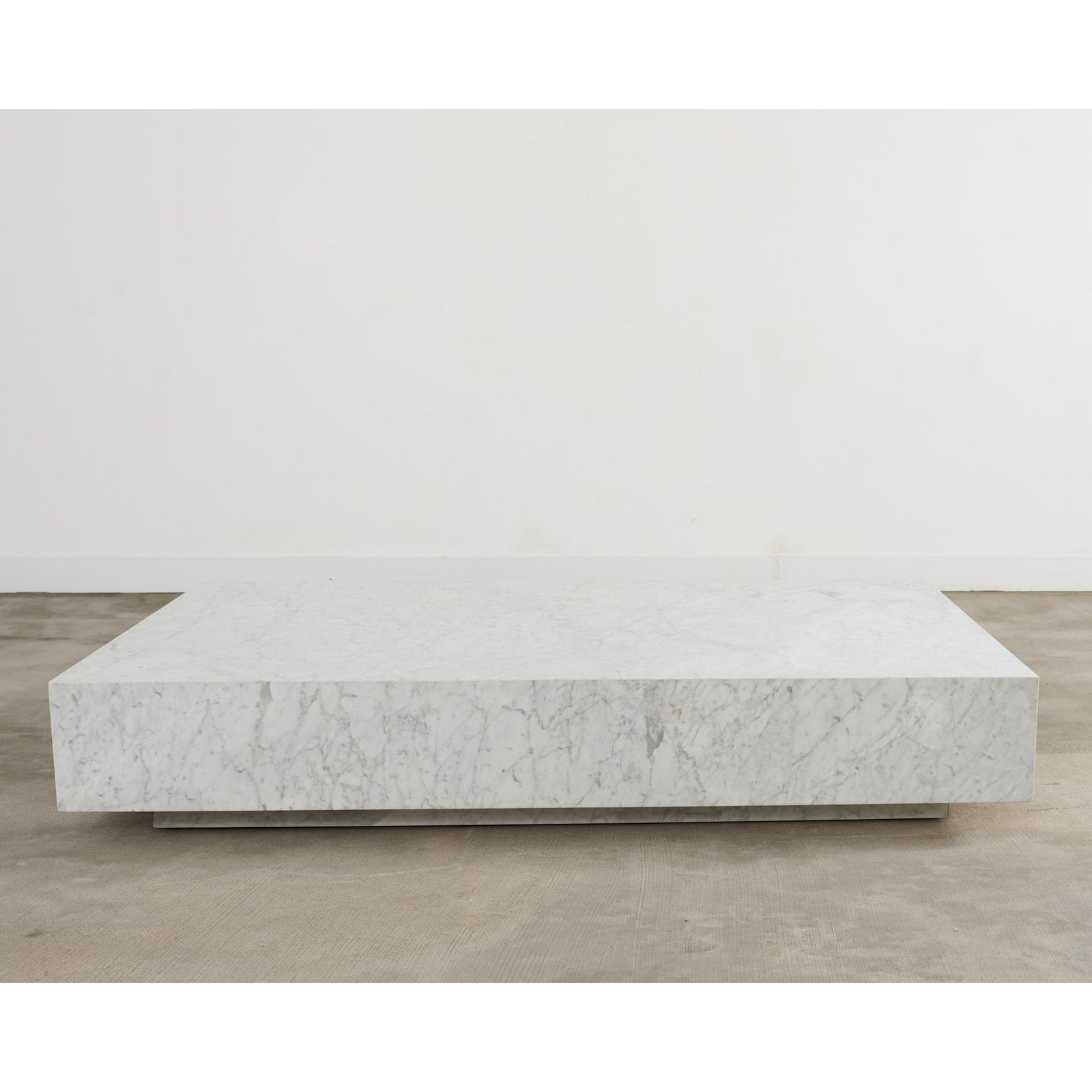 Timothy Oulton Monumental Floating Carrara Marble Cocktail Table