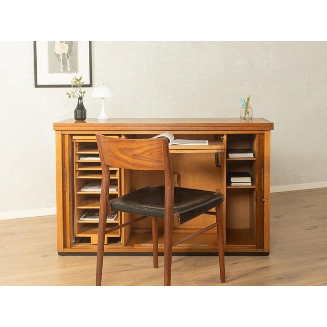 Wood Mid-Century Modern Desk in Solid Wood, 1960s For Sale - Image 7 of 18