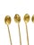 Vintage Gold Plated Twist Cocktail Iced Tea Spoons- Set of 6 For Sale - Image 4 of 8