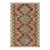 Southwestern Turkish Kilim Gray Beige Hand-Woven Wool Rug For Sale