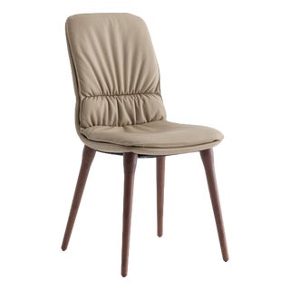 Coco Tortora Leather and Walnut Chair by Morica Design For Sale