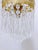 Italian 1960s Italian Brass Upside Down Layered Chandelier For Sale - Image 3 of 8