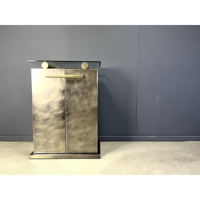 Metal Postmodern Bar Cabinet from Belgochrom, 1980s For Sale - Image 7 of 14