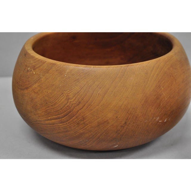 Wood Vintage Mid Century Modern Teak Wood Goodwood Benjamin Medwin Salad Bowl Set - 7pc For Sale - Image 7 of 15